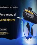 Heavy Duty Pneumatic Sandblaster And Airless Paint Sprayer with manual nozzle design for rust removal and surface prep.