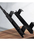 Heavy Duty Drawer Slides Set 2 Pack Full Extension Ball Bearing With Soft Close 10 Inch And 12 Inch Black Steel Keyboard Shelf Runners