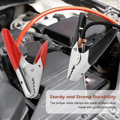 Heavy Duty 1100A Jump Starter Cable Clamps 4 Pack Insulated Battery Alligator Clips for Cars and Trucks on Engine