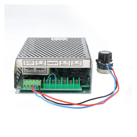 Pro Shop Rated Air Cooled Milling Spindle Motor 500W 12000 RPM power supply unit with adjustable speed and wiring connections.