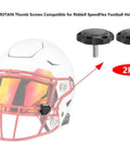 Two Pack Black Thumb Screws For Football Helmet Visor Clips, Compatible With SpeedFlex And Other Brands, Durable High Impact Plastic Replacement Screws, Fits Kids Youth And Adult Helmets.