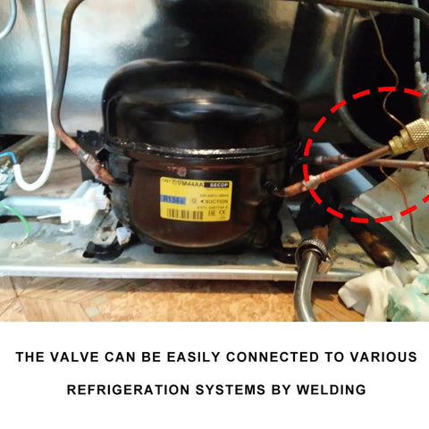10 Pack HVAC Service Access Valves 1 Quarter Inch SAE To 1 Quarter Inch OD With 2.95 Inch Stem Brass Copper AC Access Valves installation