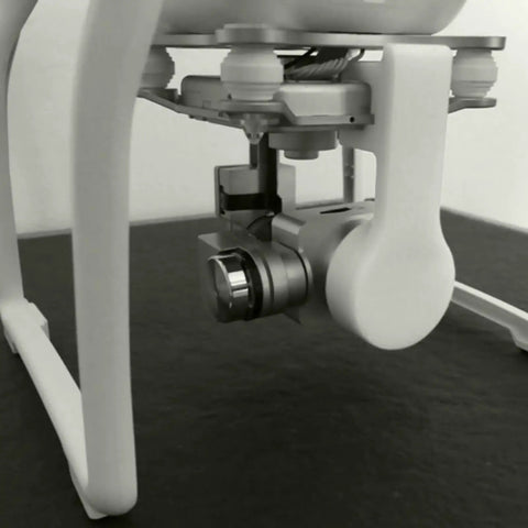 Camera Lens Cap Cover For DJI Phantom 3 Standard Drone Gimbal Shield Case Shell on drone showing protection detail