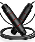 Adjustable Jump Rope With No Tangle Fast Ball Bearings For Men Women And Kids Durable Steel Wire Coated Rope For Home Fitness Cardio Workouts