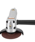 4 Inch Pneumatic Air Angle Grinder 11000 Rpm High Speed Polisher Heavy Duty Metalwork Tool with brown disc and handle.