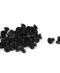 Badass M3x6mm Countersunk Head Hex Socket Screws In Black Oxide Carbon Steel 50 Piece Set scattered on white background.