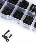 Nylon Screw Nut Washer Set Kit Go To M2 M2.5 M3 M4 M5 Sizes 270 Pieces Durable Hardware Fasteners with storage box