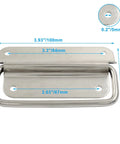 2 Pack 4 Inch Stainless Steel Foldable Ring Pull Handles With Screws For Toolbox Door Chest Rust Resistant