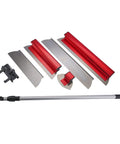 Pro Grade Drywall Skimming Blade Set With 16 Inch And 24 Inch Blades Semicircular Blade 37 To 67 Inch Extension Handle And Stainless Steel Holder