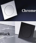 Ridiculously Durable Chrome Plated Brass Pop Up Floor Drain Plug For Bathtubs And Showers with chrome and black finishes