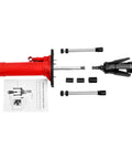 Badass 15 Ton Hydraulic Cylinder Liner Puller Kit For Universal Wet Dry Engine Sleeve Ripper includes red hydraulic puller, rods, and instructions.