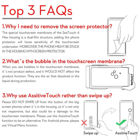 Top 3 FAQs about Underwater Touchscreen Phone Case For iPhone 12 13 14 15 Pro And Pro Max Waterproof To 60 Meters