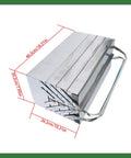 Super Heavy Duty Seven Tray Tool Chest Crafted From Solid Stainless Steel with dimensions 46.5cm x 26.2cm x 20.2cm and dual grips.