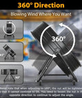 360 degree tilt feature of 24 Inch Industrial Drum Fan With 8900 CFM High Velocity Air Circulator, Heavy Duty Metal Floor Fan