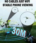 Wireless Electronic Eyepiece For Telescopes, 30m WiFi Range, 1080P FHD Real Time Recording demo by lake, bird watching scene.