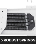 Heavy Duty Murphy Bed Spring Mount Kit Horizontal Wall Frame Hardware For Queen Or Twin Size Bed With Ironclad Rebound Action And No Sweat Diy Setup In Classic White Finish showing five robust springs.