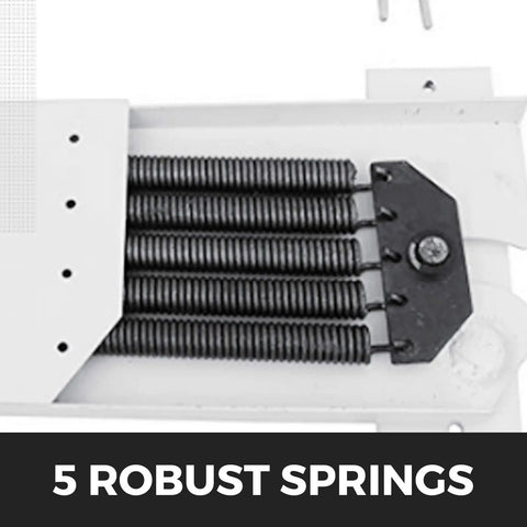 Heavy Duty Murphy Bed Spring Mount Kit Horizontal Wall Frame Hardware For Queen Or Twin Size Bed With Ironclad Rebound Action And No Sweat Diy Setup In Classic White Finish showing five robust springs.