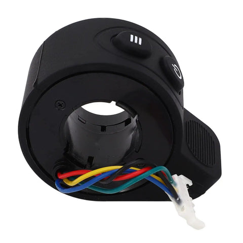 Black Thumb Throttle Accelerator For Electric Scooters, Snap-On Finger Control With ABS Gel Grip And Convex Stripes, tool-free install