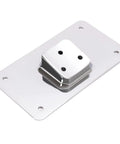 3 Hole Laydown License Plate Mount Bracket For Harley Davidson 1973 Up Bikes Chrome Angled Mount With Backing Plate