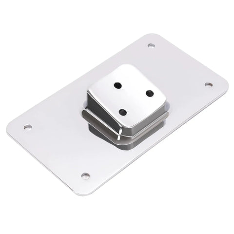 3 Hole Laydown License Plate Mount Bracket For Harley Davidson 1973 Up Bikes Chrome Angled Mount With Backing Plate