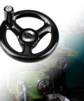 Round Hand Wheel With Revolving Handle For Lathe And Mill Three Spoke Spare Part Easy To Install Durable Bakelite And Metal Construction 4 Inch Diameter Replacement Wheel For Precision Machines