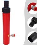 Beastly 10 Ton Hydraulic Porta Power Lift Kit With Ram Heavy Duty Floor Jack Pump for lifting and repairing tasks, red cylinder and parts.