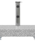 Heavy Duty Granite Umbrella Base With Wheels For Outdoor Patio No Hassle Move 55.1 Lb Stand, granite top and stainless steel pole