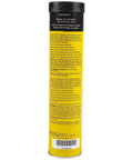 Back view of Beefed Up Heavy Duty Lithium Complex Grease tube with detailed instructions and specifications visible on yellow packaging.