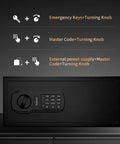 Heavy Duty Fire Resistant Safe Box With Fireproof Waterproof Bag And Sensor Light, 0.7 Cubic Feet Digital Security Safe