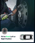 Mechanic installing Front Wheel Bearing Hub Assembly 510055 Fits Hyundai Accent 2000 2017 And Kia Rio 2006 2011 Pack Of 2