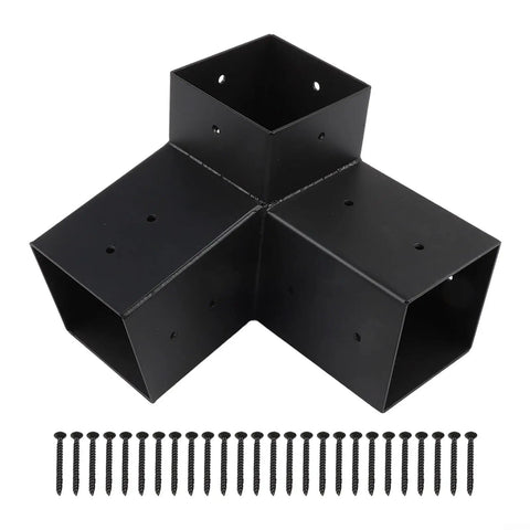 Heavy Duty Slanted Roof Pergola Brackets Wall Mount Kit For 4x4 Wood Posts With Hardware 3 Way And Unidirectional Steel Support For Outdoor Gazebo