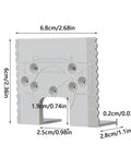 Front view of Door Hinge Router Jig With Adjustable Mortise Guide And 2mm Precision Groove, ABS body, showing measurements.