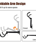 Heavy Duty Steel Bike Wall Mount Hanger For Garage Storage Foldable Arm Bike Rack showing folding arm mechanism