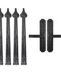 Heavy Duty Magnetic Garage Door Hardware Kit 6 Piece Set featuring black steel closer bars and dampers.