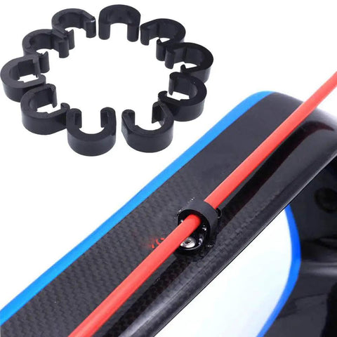 40 Pcs Plastic Bicycle C Clips Clamps For Cable Housing Guides 8 Mm Inner Diameter Fits MTB Road Folding City Bikes