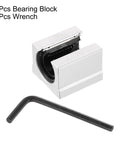 Four Pack SBR20UU Linear Bearing Blocks 20mm Open Slide Bearings with wrench for SBR20 rails ideal for CNC routers