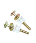 Toilet Seat Screws And Hinges Kit 2 Pack Heavy Duty Steel Bolts Nuts With Plastic Nuts And Metal Washers For Top Mount Toilet Seats