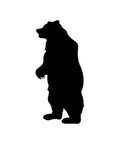 Massive Five Foot Curious Grizzly Yard Shadow Paper Plan Template For Badass DIY Outdoor Backyard Decor And Pretty Dang Sweet Woodworking Craft Patterns Full Size Layout Guide showing a grizzly bear silhouette.