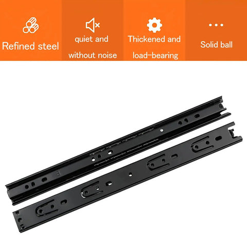 Bulk Thirty Pair Full Extension Ball Bearing Side Mount Cabinet Drawer Slides Featuring No Sweat Install and Silky Smooth Glide For Sweet Kitchen Updates and Quick DIY Projects, refined steel construction.