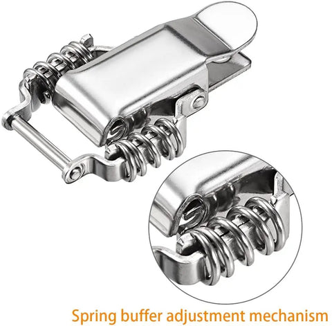 Stainless Steel 304 Compression Spring Draw Toggle Latch Clamp 95mm Long Pack Of 4 Heavy Duty Locking Fastener close-up