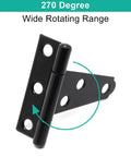 Single T hinge from Six Pack 2 Inch T Hinges For Doors And Gates In Outdoor Black Finish Heavy Duty Carbon Steel Construction Rustproof