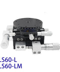 Motorized Rotary Positioning Stage XYR 60mm LS60 LM Micrometer Fine Adjustment with dial and knobs for optical alignment