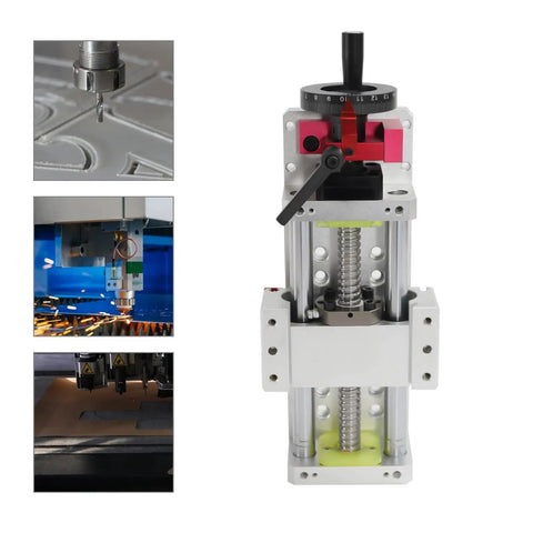 Rock Solid 100mm Travel Linear Stage Actuator With 1605 Ballscrew Manual Rail Guide For CNC Router And Dispensing Machines, 606 aluminum