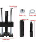 Harley Davidson Big Twin Transmission Mainshaft Inner Bearing Race Tool Installer Puller components shown with dimensions