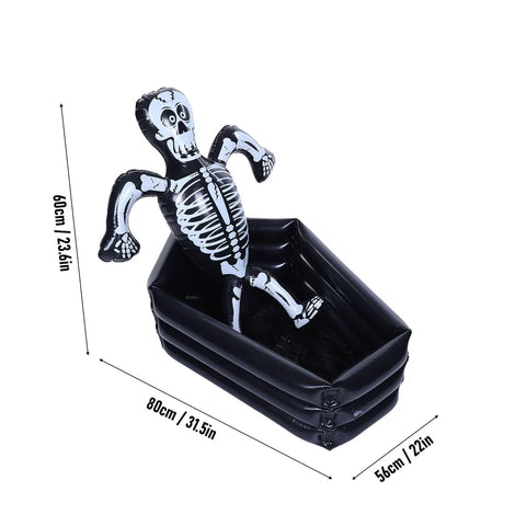 Skeleton Inflatable Cooler For Drinks With Large Capacity Ice Bucket, Reusable Outdoor Camping Gear dimensions