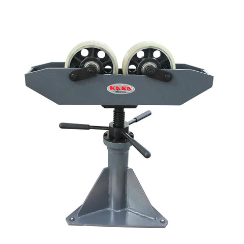Heavy Duty Pipe Support Roller Stand Making Round Pipe Welding And Fabrication No Sweat With Adjustable Height Handling Up To 992 Pounds, features two poly rollers.