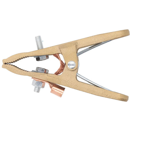 Heavy Duty 500 Amp Brass A Shape Welding Ground Clamp With Mighty Grip For Mig Mma Tig Arc Jobs To Keep Your Equipment Safe And Ready To Rock.