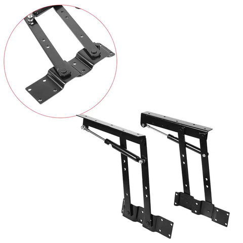 Heavy Duty Hydraulic Lift Up Hinge for furniture, sturdy mechanism, black rust-resistant steel, ideal for modern homes.
