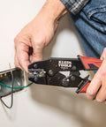 Ratcheting Insulated Terminal Crimper For 10 To 22 AWG Wire With Three Cavities 22 16 12 10 Red Blue Yellow Adjustable in use