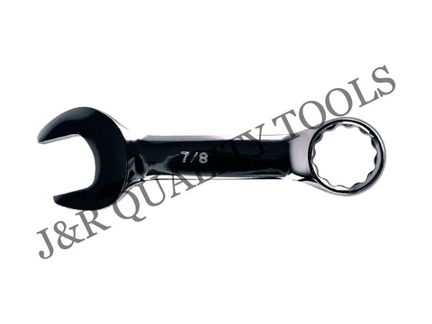 20 Piece Short Length End Stubby Wrench Set With SAE And Metric Sizes for Seven Sixteenth to One Inch and Ten to Nineteen Millimeter
